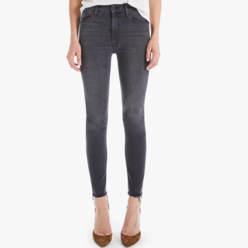 size 27 black skinny mother jeans